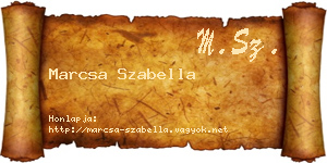 Marcsa Szabella névjegykártya